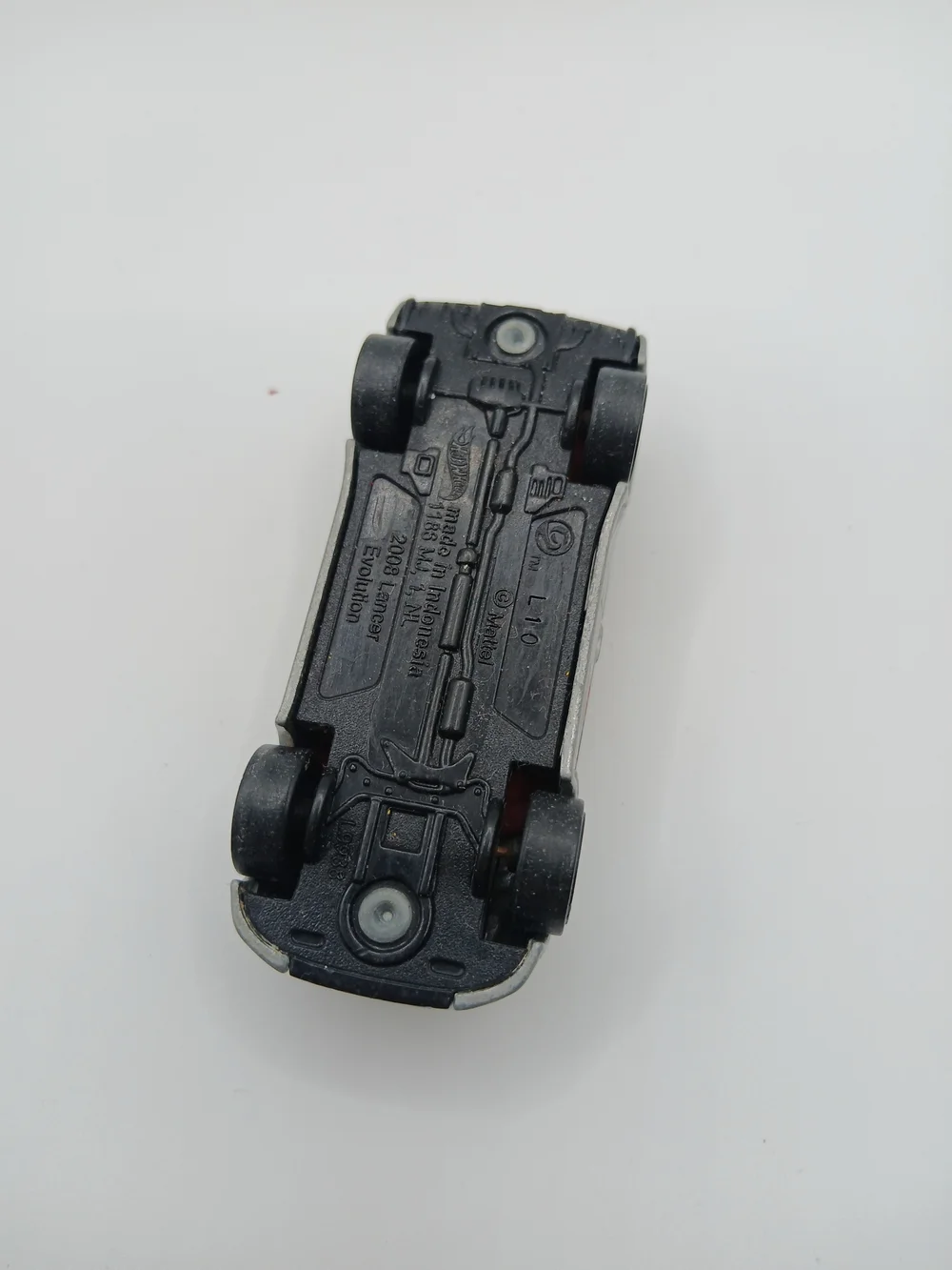 2018 Hot Wheels Silver Mitsubishi Lancer Evolution X Nightburnerz -Loose